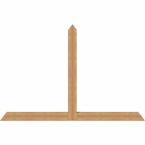 Ekena Millwork Portland Timber Gable Bracket, Western Red Cedar, 96"W x 64"H x 5 1/2"D x 5 1/2"F, 16/12 Pitch GBW096X64X0606POR00SWR - main